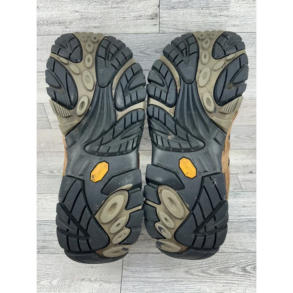 Merrell Moab 2 Mid Waterproof Hiking Boots Mens 10 Brown Suede Vibram J06051